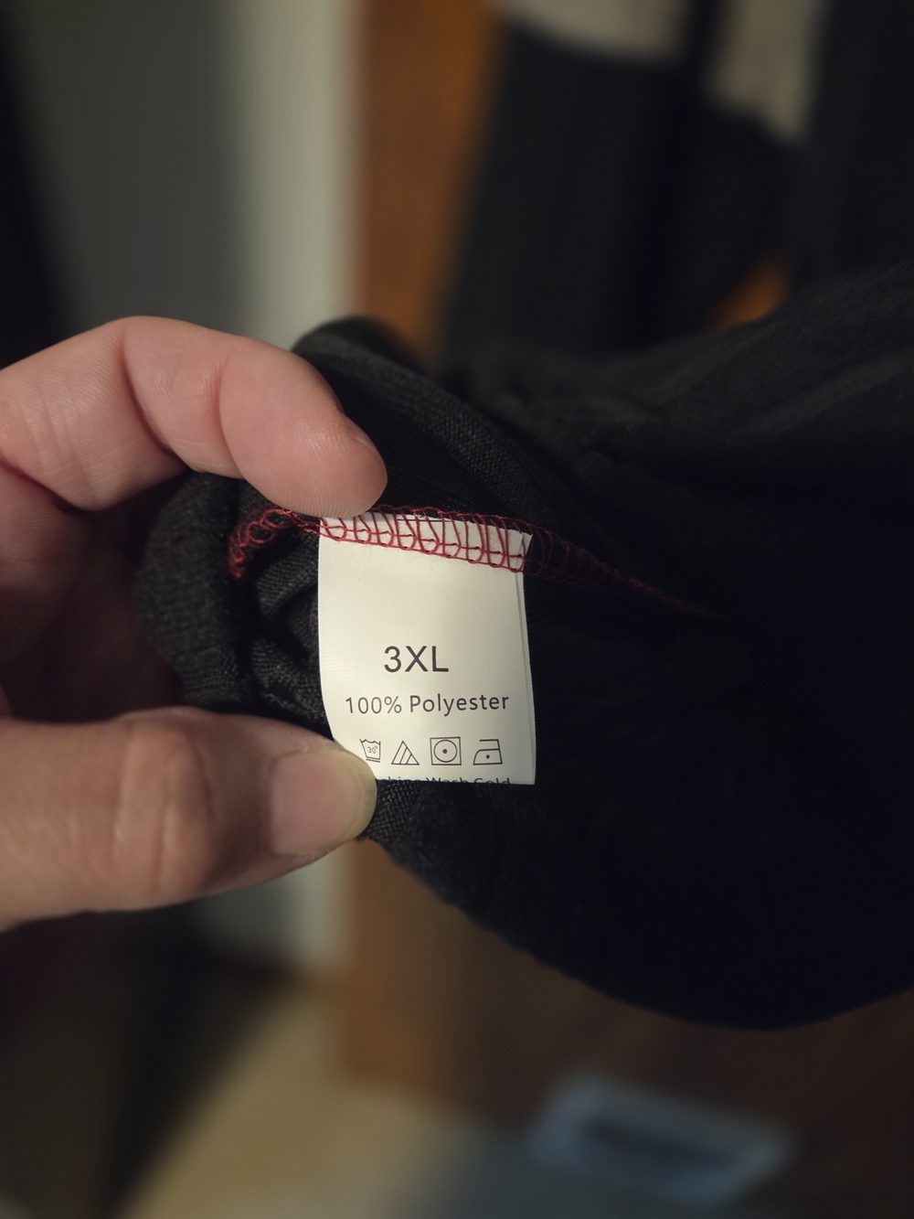 Colorblock Ribbed Hoodie - Red, Gray, Black - Picture 4 of 4